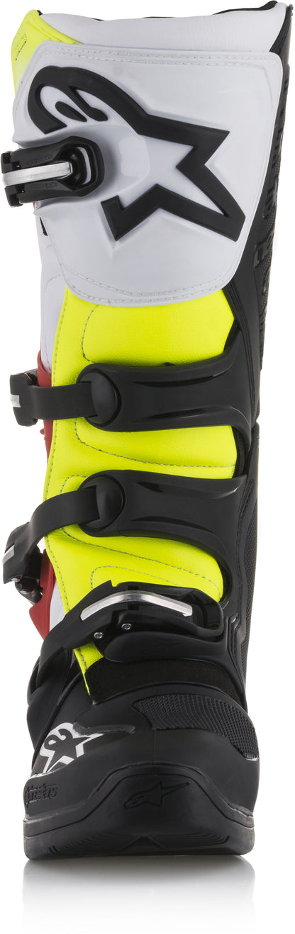 Tech 5 Boots Black/White/Red/Yellow Sz 07