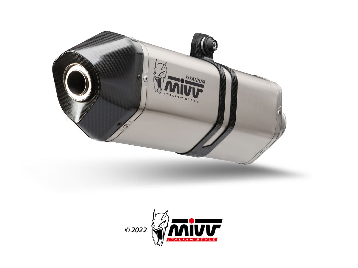 MIVV Slip-on, Speed Edge Titanium, Standard Exhaust For Aprilia Tuareg 660 2022-2023