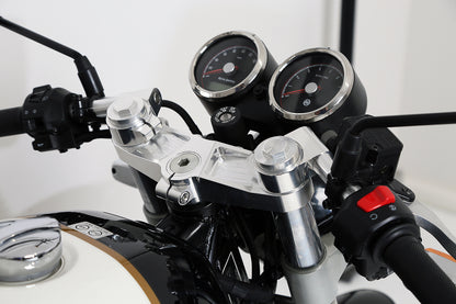 AELLA Complete Adjustable Triple Clamp and Adjustable Handlebars for the Royal Enfield Continental 650 GT