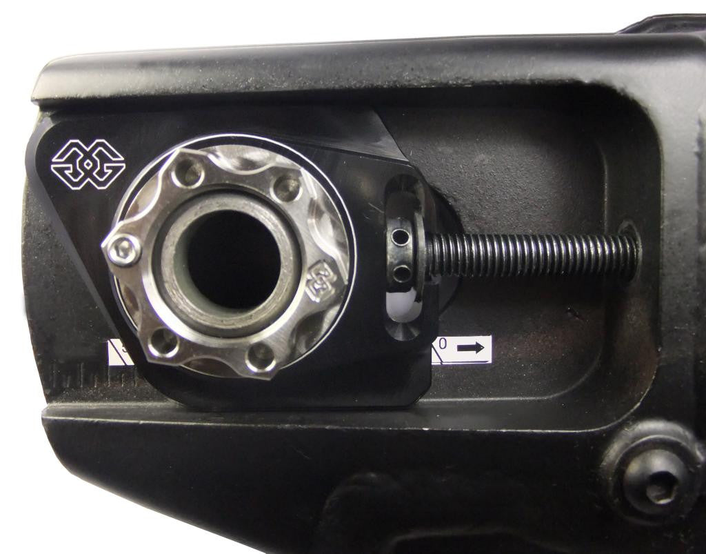 Gilles AXB Chain Adjuster for the Aprilia Dorsoduro 1200  Dorsoduro 750  RSV4  and Tuono V4R