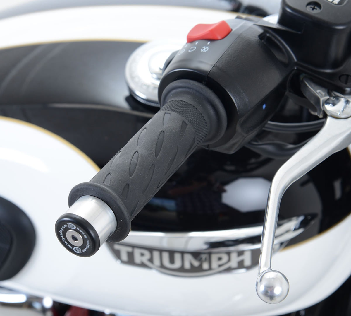 R&G Racing Bar End Sliders for the Triumph Bonneville T120/Bobber/Street Cup '17-'22