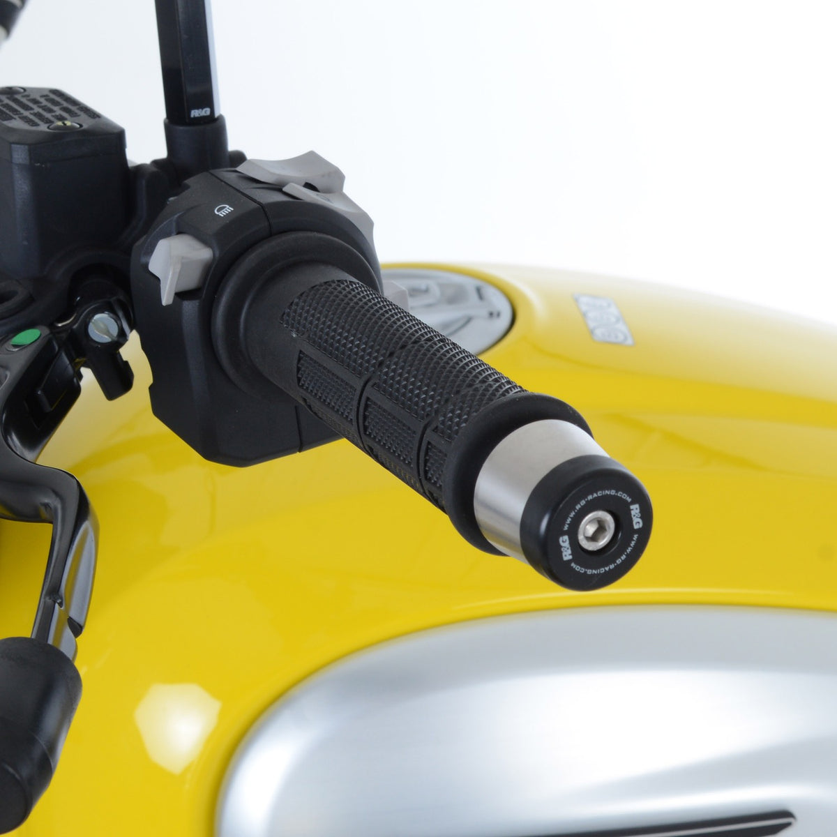 R&G Racing Bar End Sliders (Tapered Style) for the Ducati Scrambler 1100/Diavel 1260 S '21-'22 / KTM 690 SMC-R '19-'22 / Husqvarna Norden 901 '2022