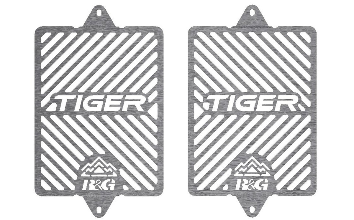 R&G Racing Radiator Guard (Pair, Stainless) for the Triumph Tiger 800 '21-'22