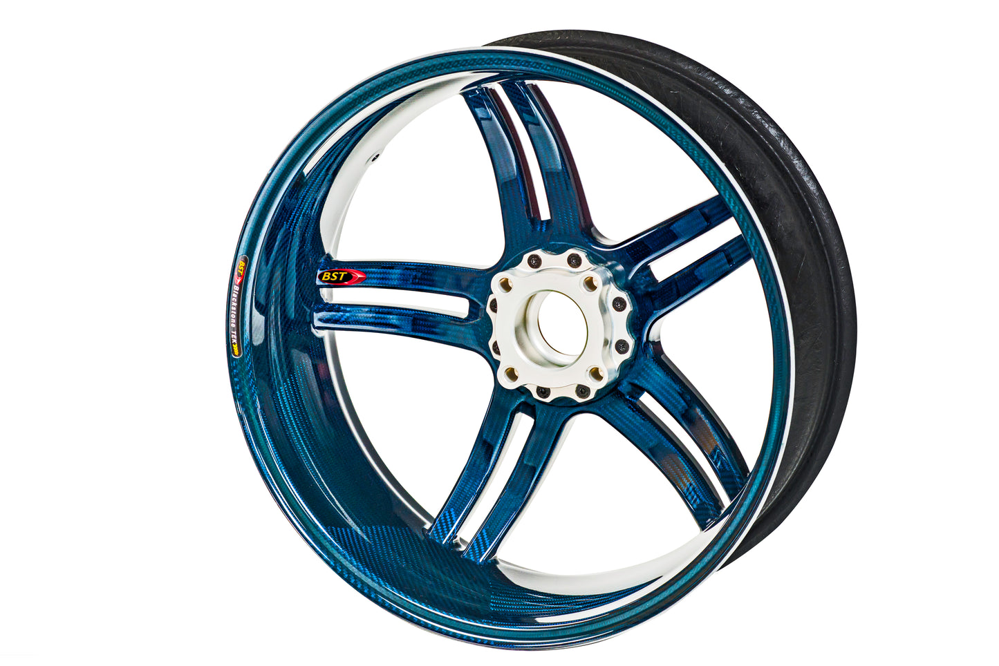 BST Rapid TEK 5 Split-Spoke Carbon Fiber Rear Wheel for the BMW S1000RR, HP4 & S1000R (09-20) - 6.0 x 17