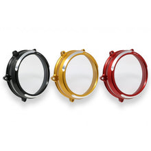 CNC Racing Bi-Color Clear Wet Clutch Cover for the Ducati Panigale 1299/1199/959  Superleggera (and 899 too with modification)
