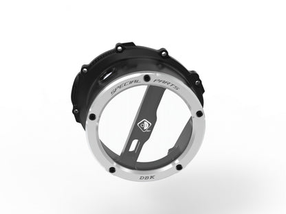 DBK Special Parts (Ducabike) EVO-3D Clear Wet Clutch Cover for the Triumph Street Triple 765 (2017+)