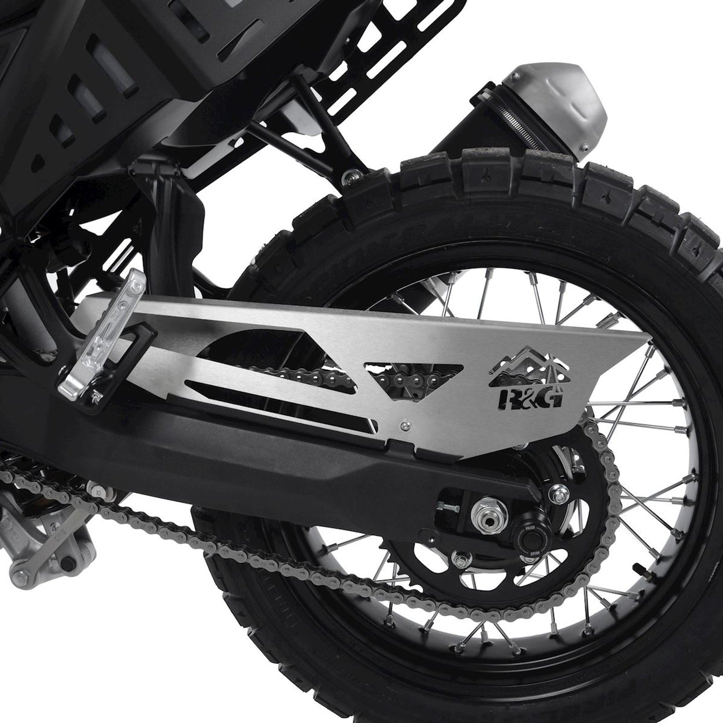 R&G Racing Brushed stainless Chain Guard for the Yamaha Tenere 700 '19-'22