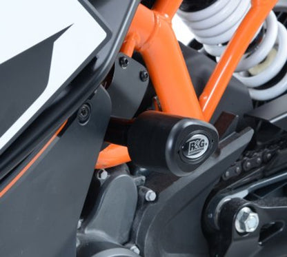 R&G Racing Aero no-cut Frame Sliders for KTM RC125 '11-'20, RC200 '14-'19, RC390 '12-21