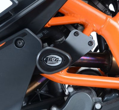 R&G Racing Aero no-cut Frame Sliders for KTM RC125 '11-'20, RC200 '14-'19, RC390 '12-21