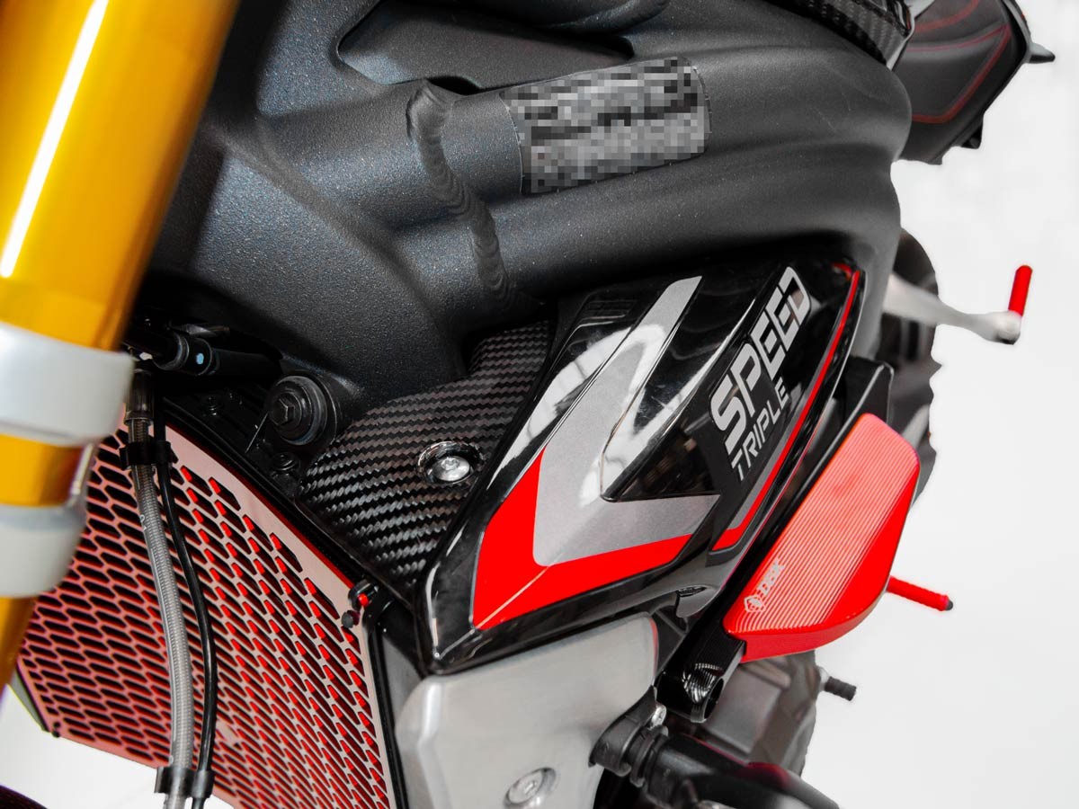 DBK Special Parts (Ducabike) Carbon Fiber Radiator Side Panels for Triumph Speed Triple 1200 RR /RS