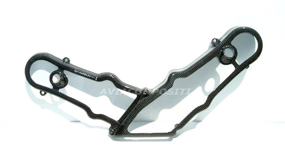 AviaCompositi Carbon Fiber And Clear Window Belt Covers for Ducati Dual Spark motors