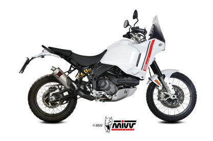 MIVV Slip-on, Dakar Titanium, Standard Exhaust For Ducati DesertX 2022-2023
