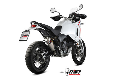 MIVV Slip-on, Dakar Titanium, Standard Exhaust For Ducati DesertX 2022-2023