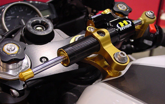 Hyperpro RSC "Reactive" Steering Damper for the Ducati 848 EVO, 1098, and 1198