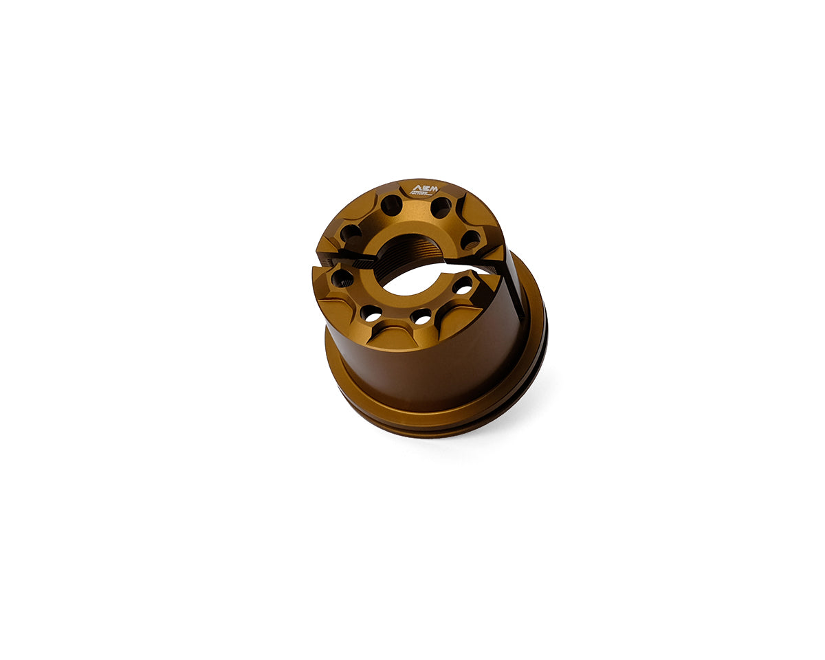 AEM FACTORY - 'DRILL' ALUMINUM STEERING HEAD NUT FOR Ducati Panigale V2 (all), Superleggera, 2025+ V4, Streetfighter V2