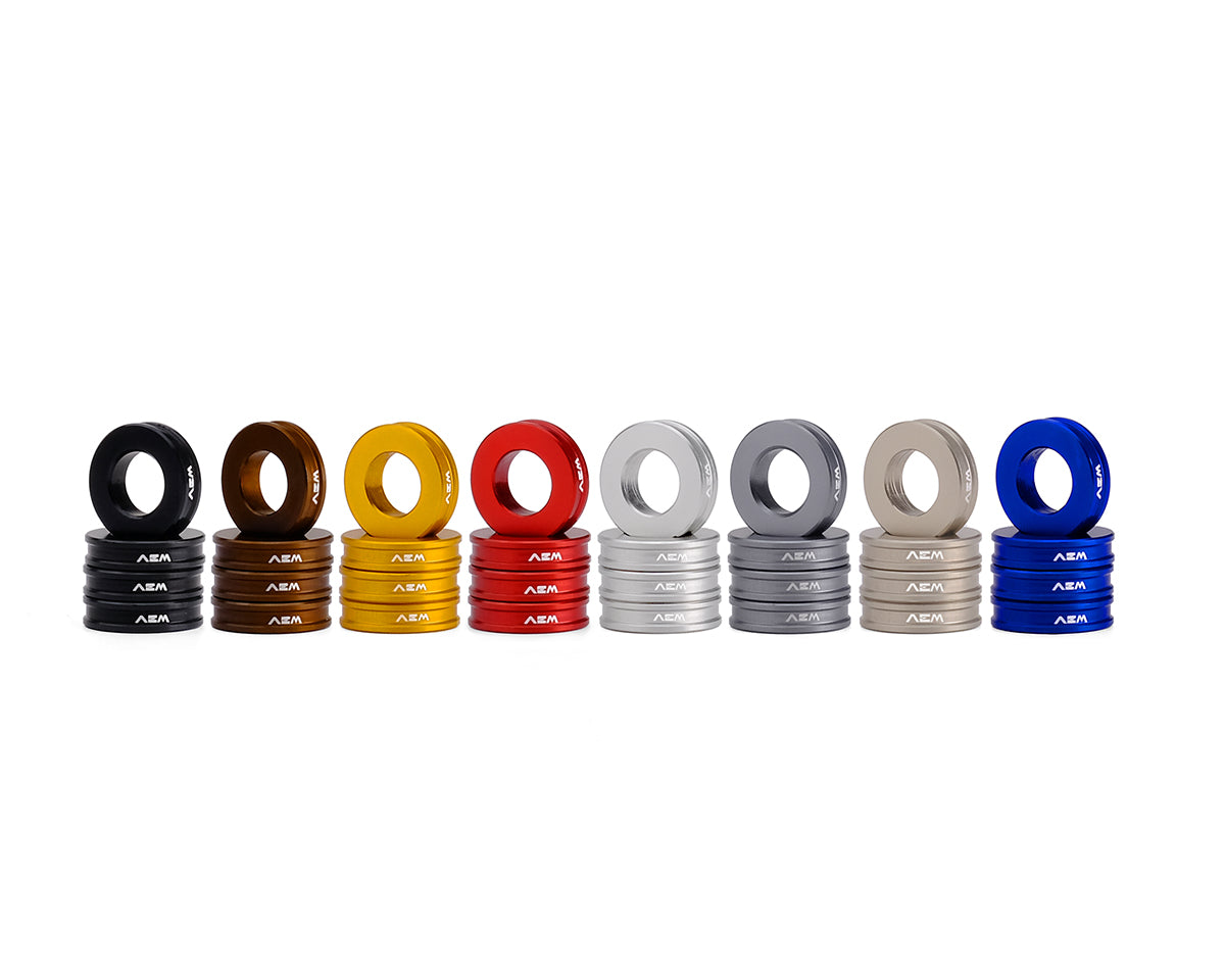 AEM FACTORY - Billet Front Brake Caliper Spacers (kit of 4) - 5mm