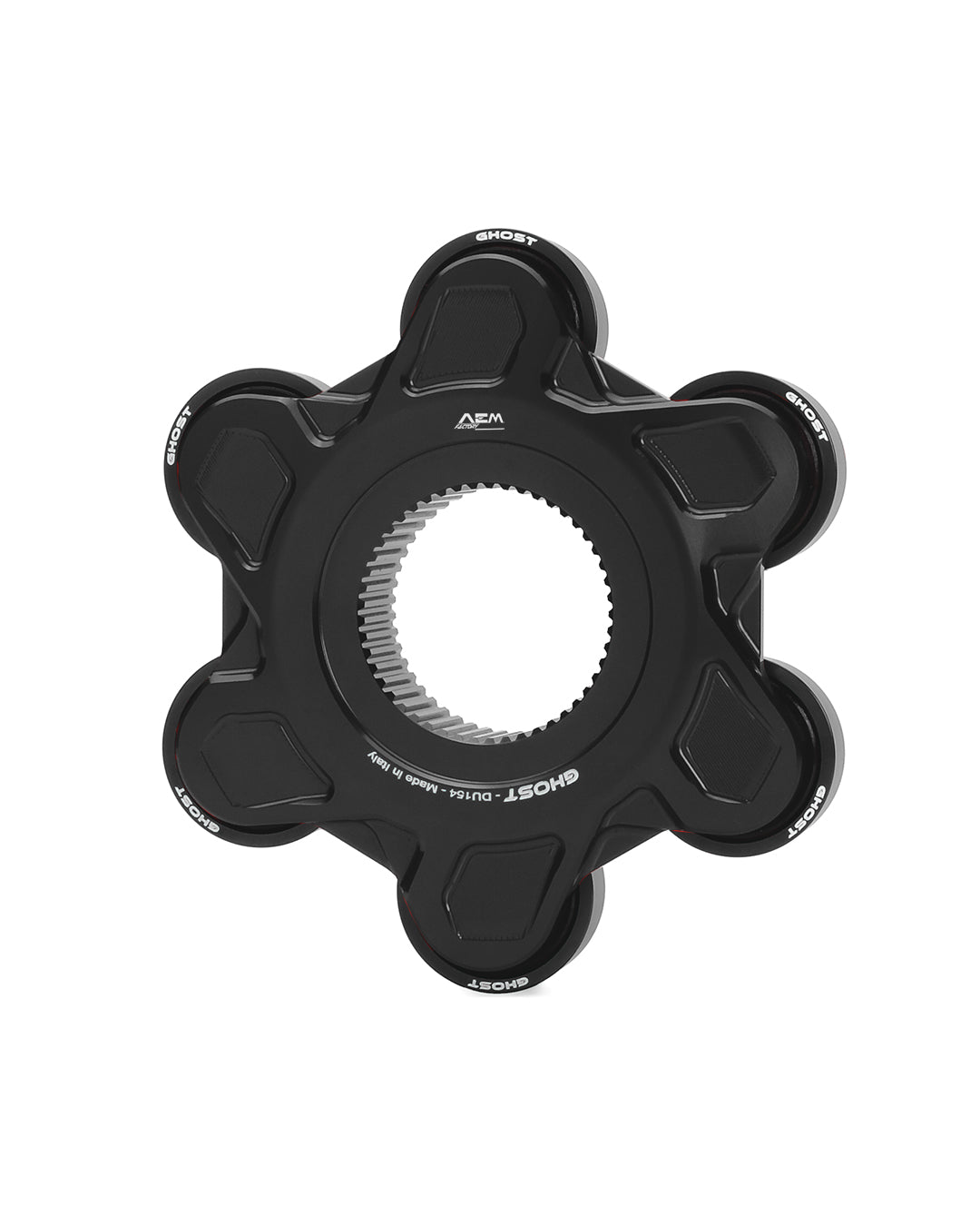 AEM FACTORY - GHOST-6 DUCATI ALUMINUM BILLET LIGHTWEIGHT HUB FLANGE AND CUSH DRIVES for Large Hub Ducati Models