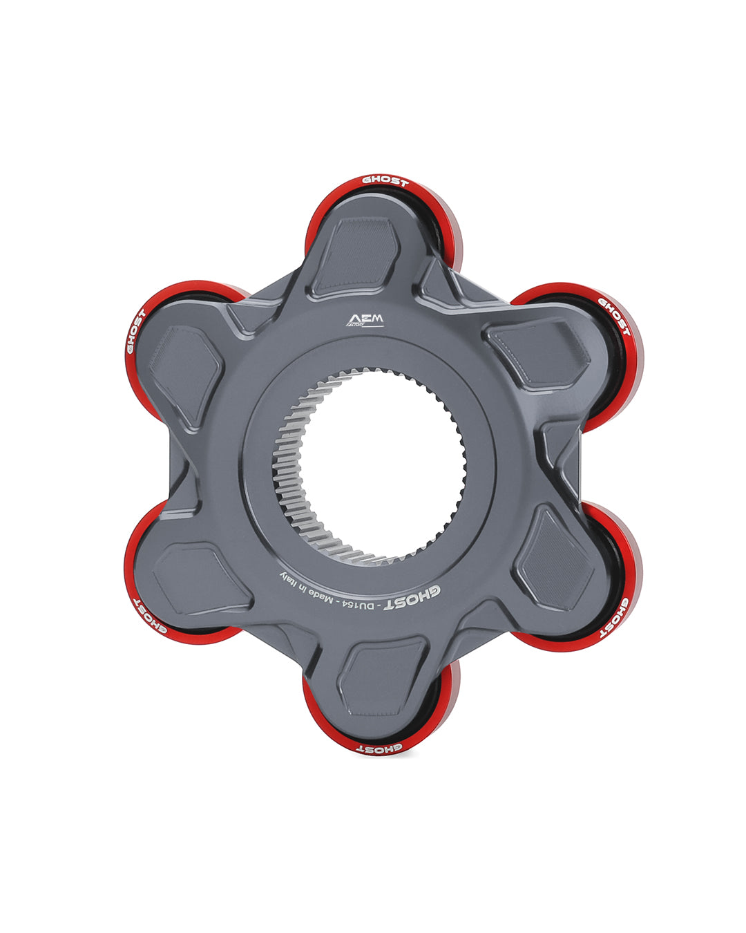AEM FACTORY - GHOST-6 DUCATI ALUMINUM BILLET LIGHTWEIGHT HUB FLANGE AND CUSH DRIVES for Large Hub Ducati Models