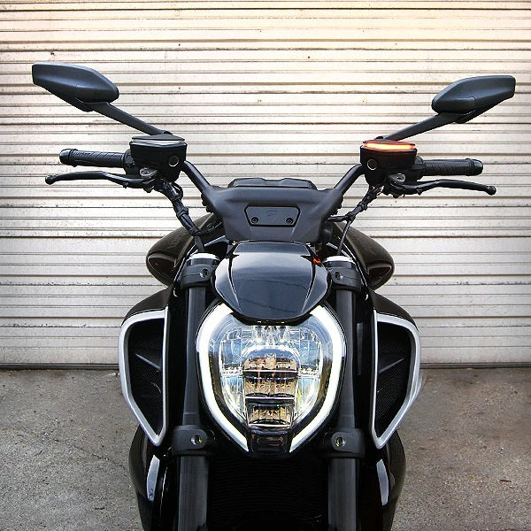 New Rage Cycles (NRC) Front Turn Signal Kit for the Ducati Diavel V4