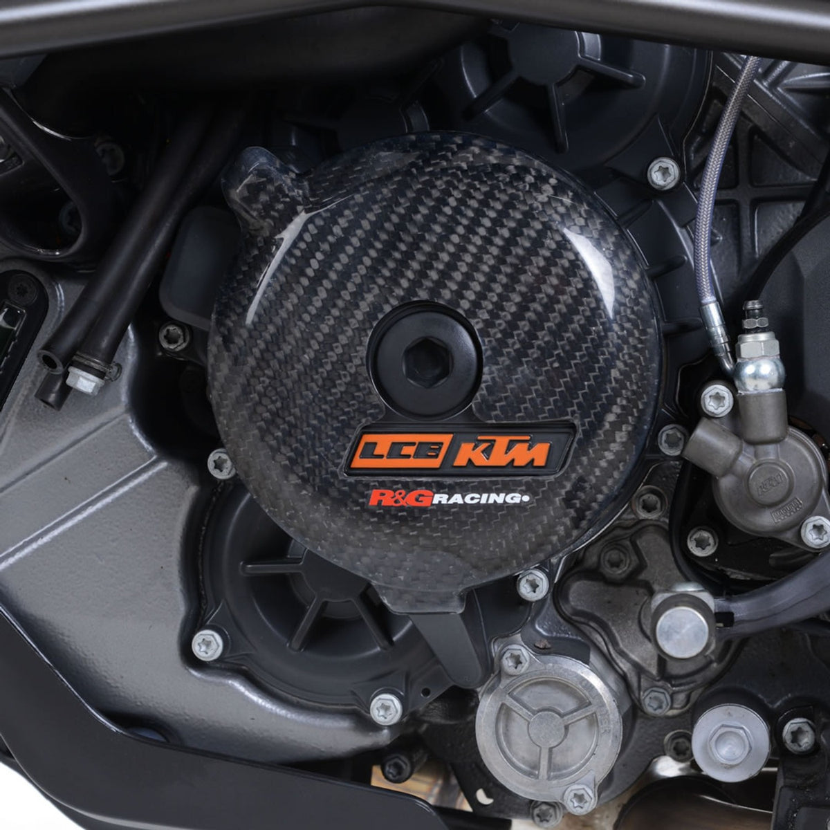 R&G Racing Carbon Engine Case Slider LHS for KTM 1290 Super Adventure '13-'22, 1050 Adventure '15-'20, 1290 Super Duke GT '16-'22, Super Duke R '17-'22