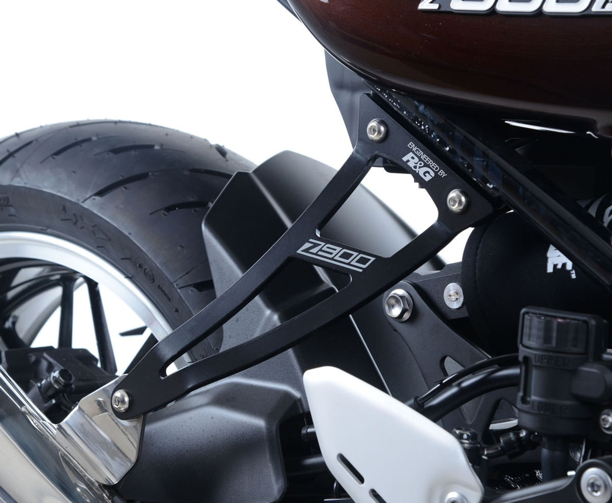 R&G Racing Exhaust Hanger & Left Hand Footrest Blanking Plate (kit) for Kawasaki Z900RS '18-'21
