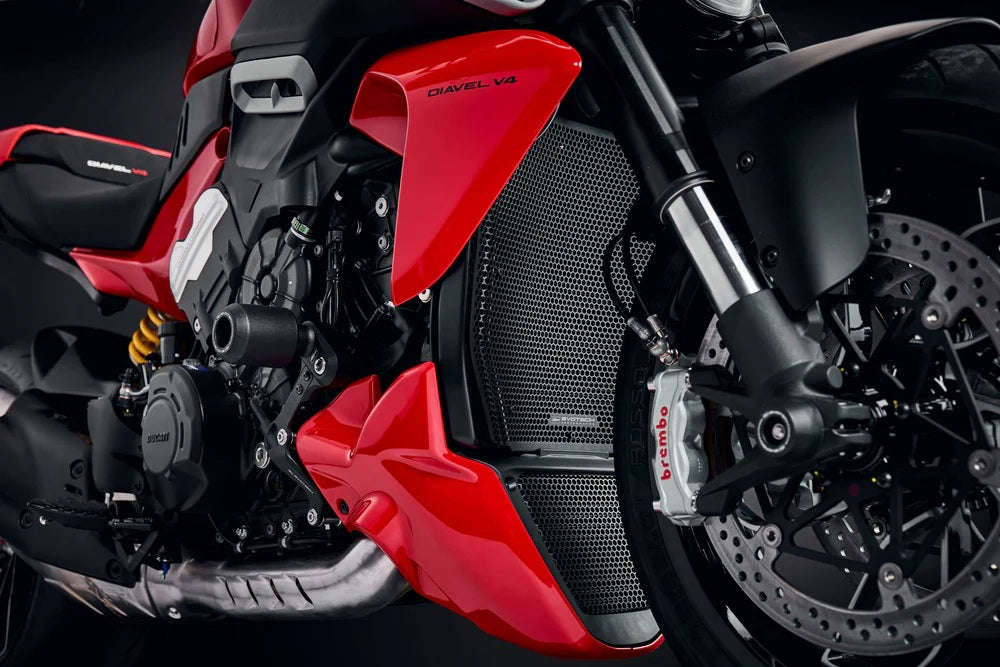 Evotech Performance Radiator and Oil Cooler Guard Kit for Ducati Diavel V4