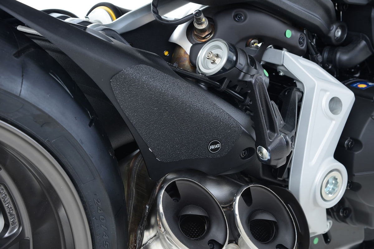 R&G Racing Boot Guard 4-Piece (3 on left, 1 on right. Includes passenger foot scrape protection) for Ducati Diavel 1260 (S) '21-'22, X-Diavel/S '16-'22