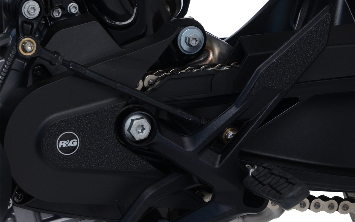 R&G Racing Boot Guard 3-piece (one on each heel plate, one on chain cover) for KTM 790 '17-'21, 890R Duke '20-'22