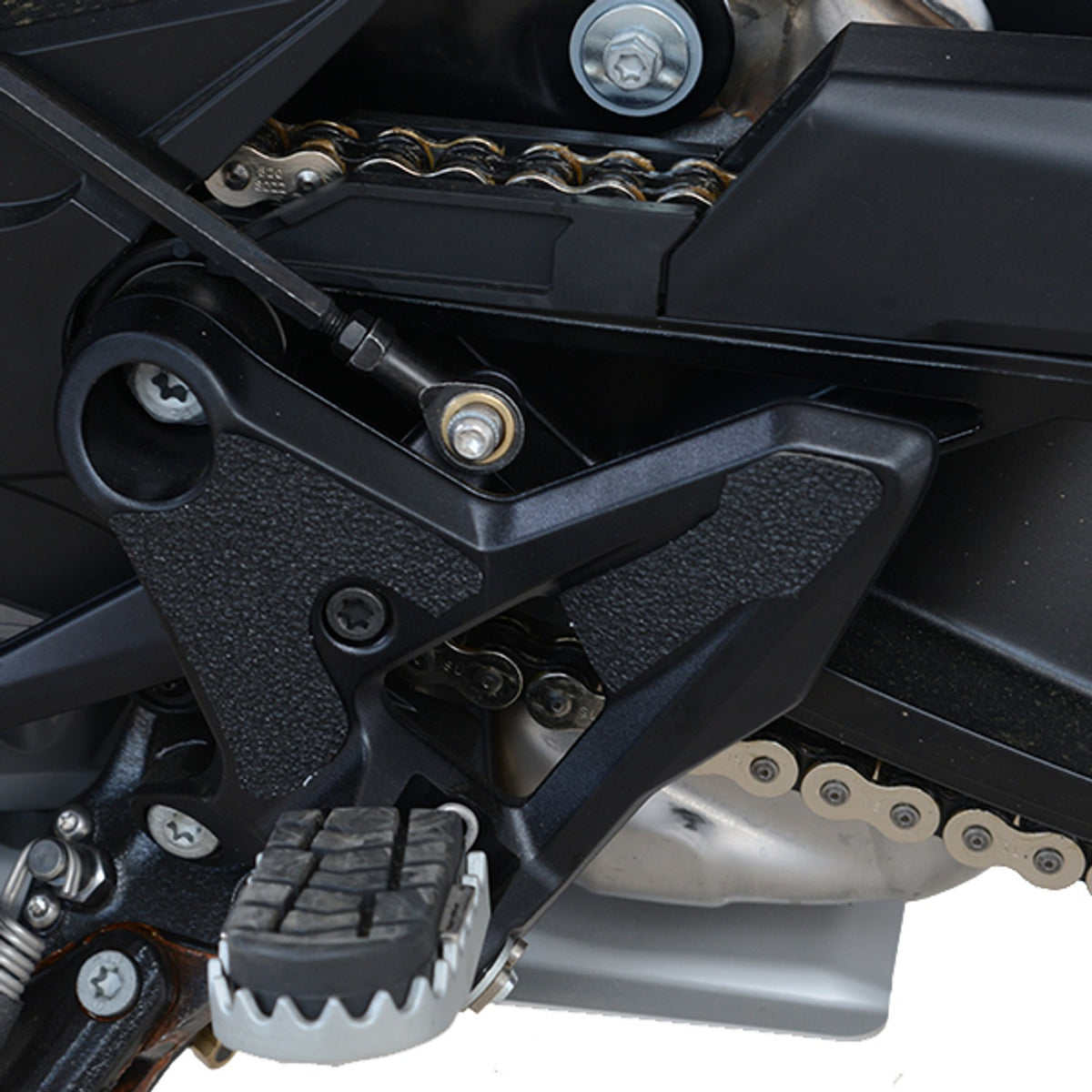 R&G Racing Adventure Boot Guard 5-piece (2 x heel plates, 2 x footpeg bracket, 1 x master cyl. cover) for KTM 790 Duke '17-'21 / Husqvarna Norden 901 '22