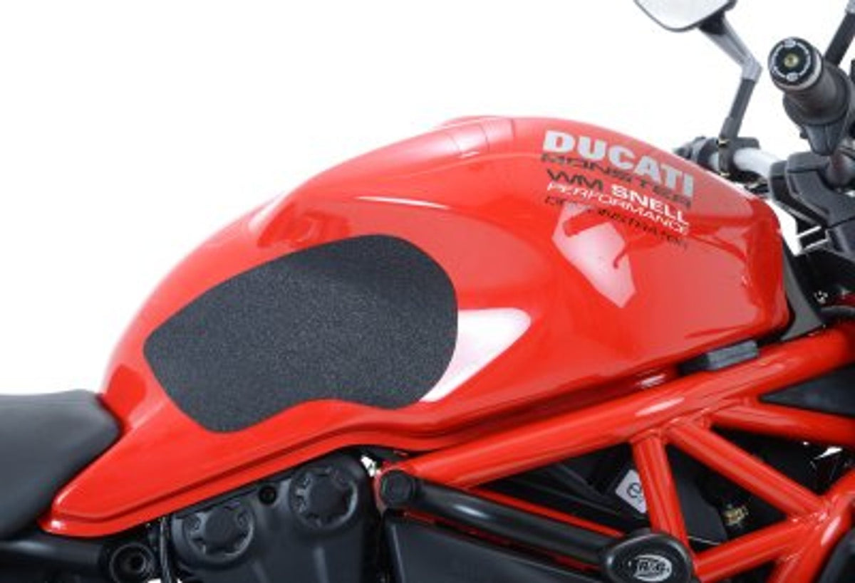 R&G Racing Traction Grips 2-Grip Kit for Ducati Monster 1100/1100 Evo '10-'14, M1200 '11-'22, M1200S/M1200R '14-'22, M797 '17-'21, M821 '14-'21