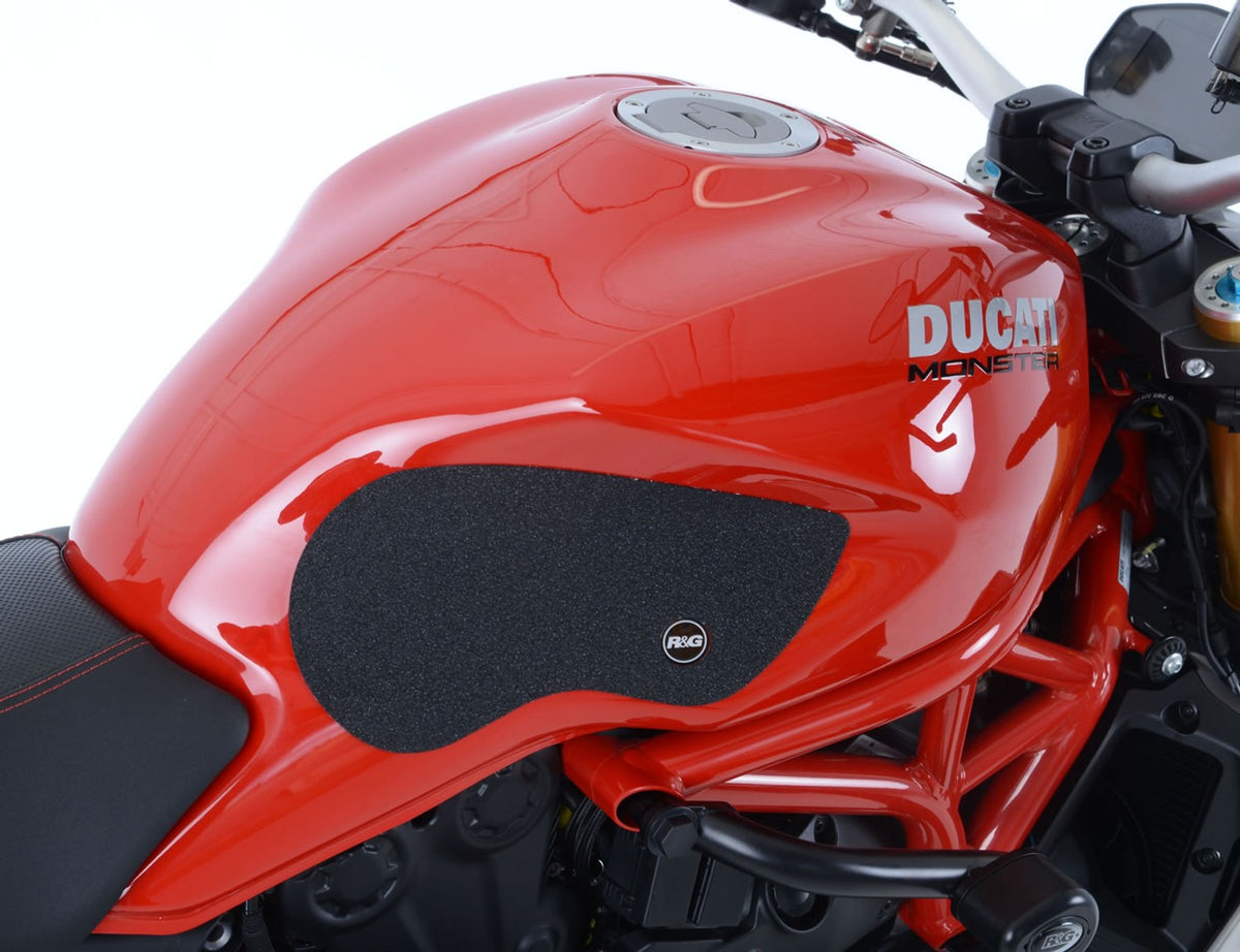 R&G Racing Traction Grips 2-Grip Kit for Ducati Monster 1100/1100 Evo '10-'14, M1200 '11-'22, M1200S/M1200R '14-'22, M797 '17-'21, M821 '14-'21