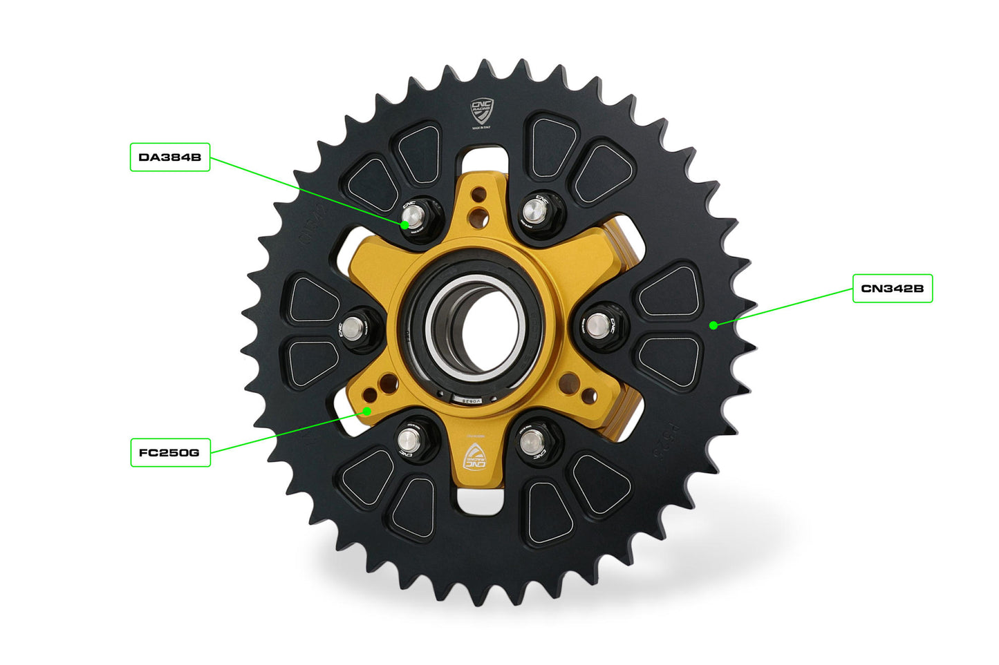 CNC Racing Aluminum Rear Sprocket Carrier for Ducati DesertX and Multistrada 1200/1260 Enduro / 950/V2