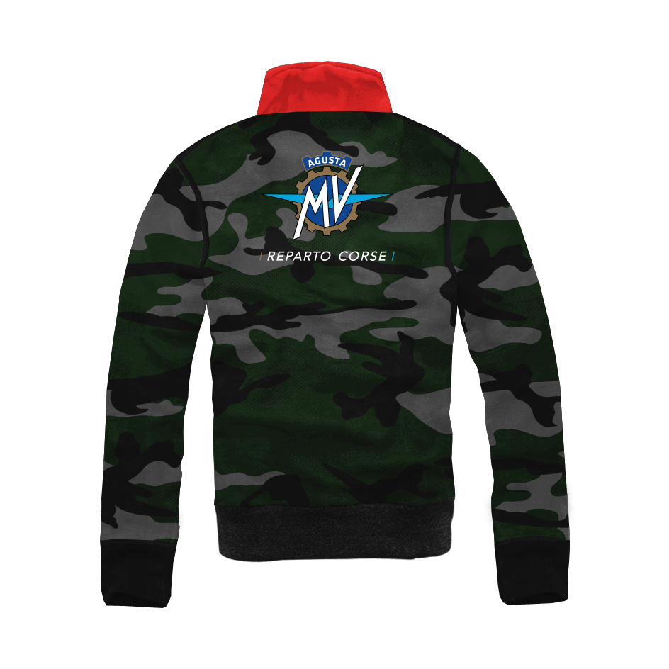 MV Agusta Reparto Corse Official Team Wear - Camoflage Short Zip Pullover