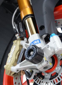 R&G Racing Fork Protectors for the Aprilia Tuono V4 1100 Factory/RSV4 RR '15-'22 / RSV4 RF '19-'21 / Rsv4 1100 Factory '19-'22
