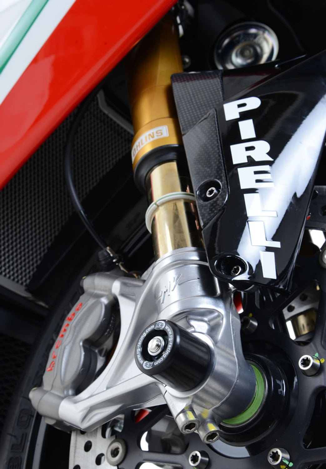 R&G Racing Fork Protectors, (Ohlins forks) for MV Agusta F4RR '11-'20 , F4 RC '15-'20