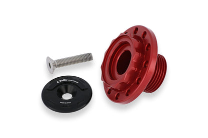 CNC Racing Billet Steering head nut and cap for Moto Guzzi V100 Mandello
