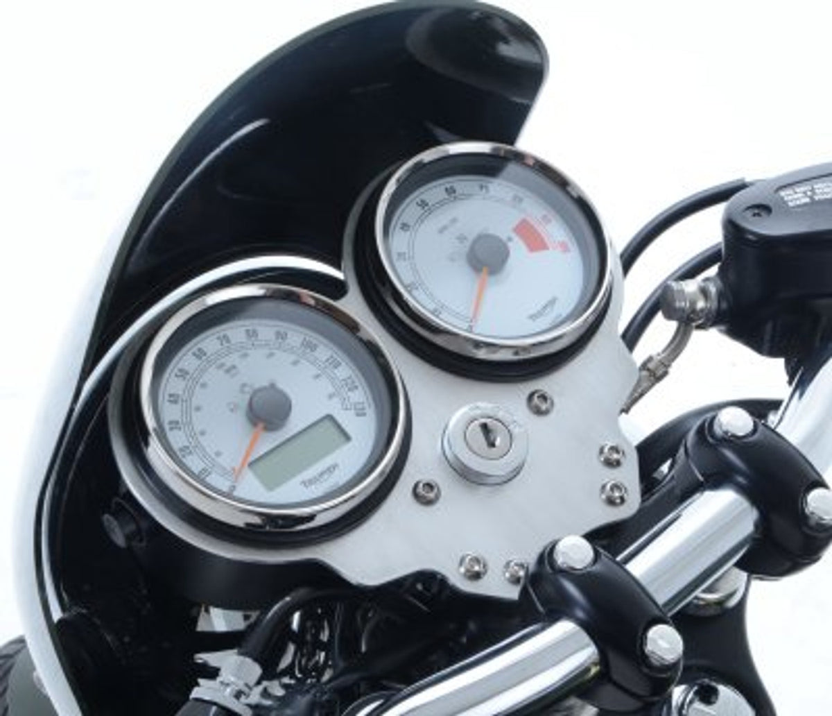 R&G Racing Instrument Fascia with Flat Bars (Not Bonneville) for Triumph Thruxton '08-'14