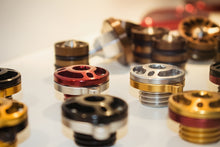 AEM FACTORY - DUCATI BILLET TWO COLOR ENGINE OIL FILLER CAP FOR MOST WET CLUTCH DUCATI'S (M20X2.5)