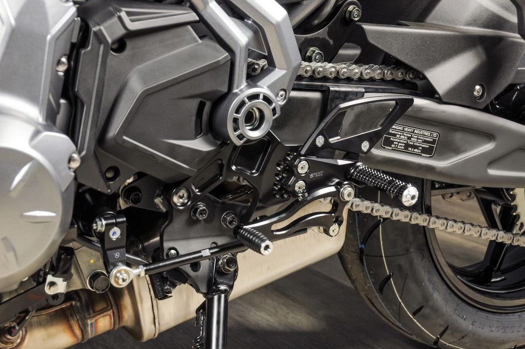 Bonamici Racing Aluminium Rearsets for the Kawasaki Z650/Ninja 650 2017-2019