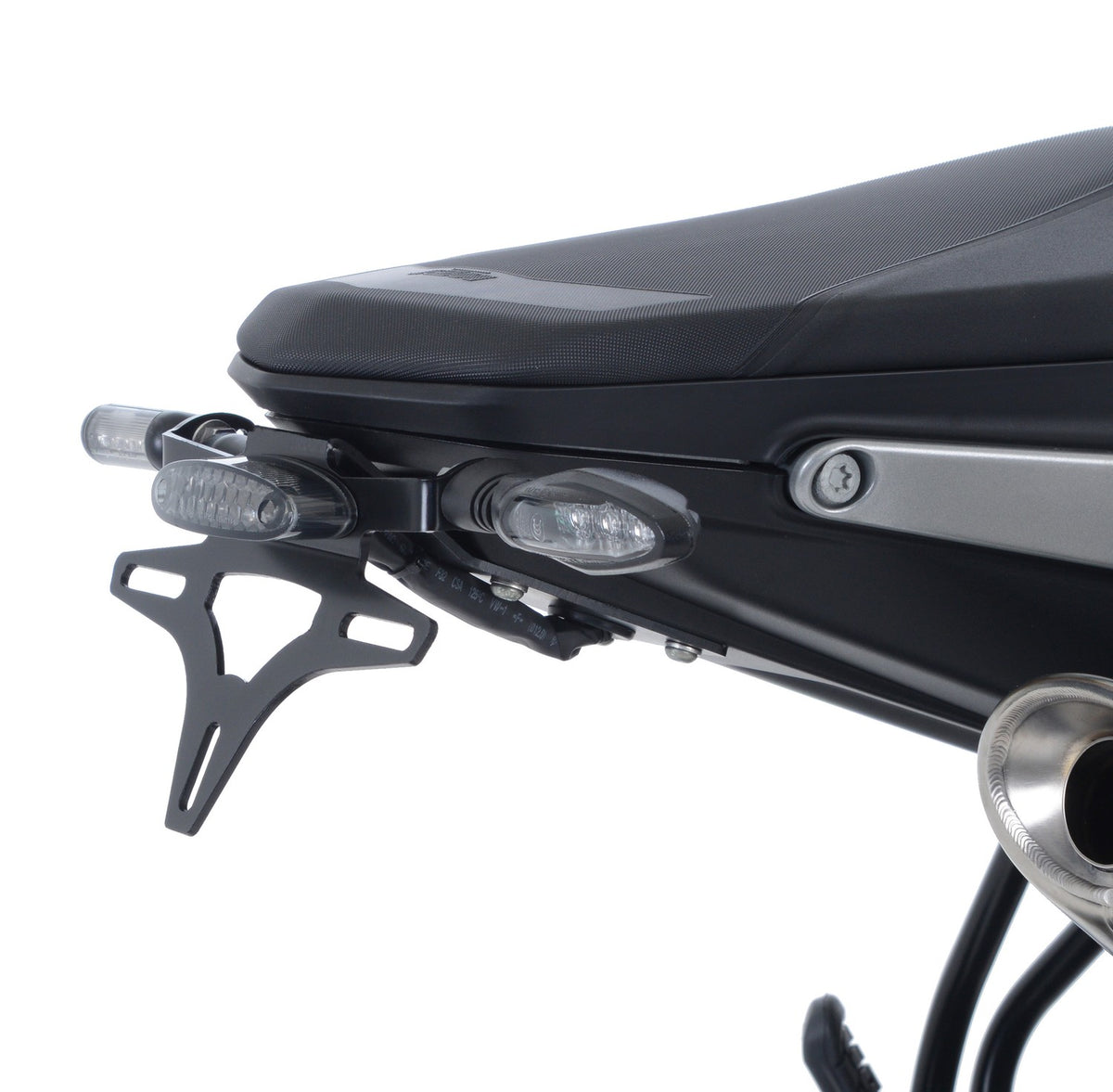 R&G Racing Licence Plate Holder ('wide model' - includes R&G stop/tail light & exhaust heat shield) for KTM 790 Duke '17-'21, 890 Duke R '20-'22