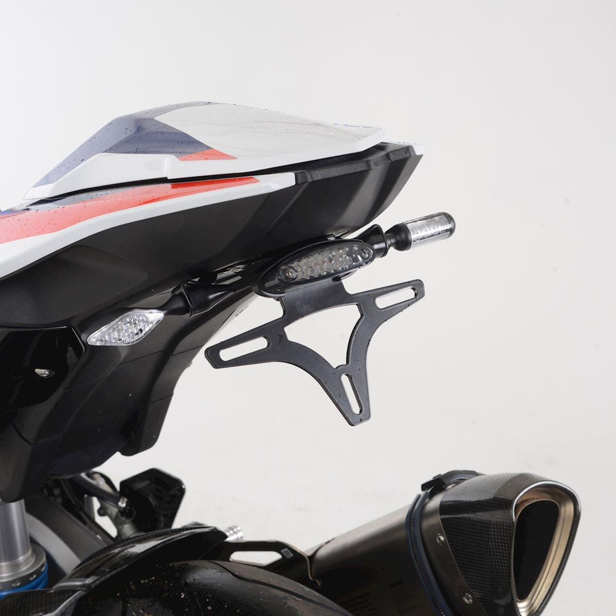 R&G Racing Licence Plate Holder (aftermarket indicators. Includes R&G stop/tail light) for BMW S1000RR '19-'22, S1000R '21-'22, M1000RR '20-'22