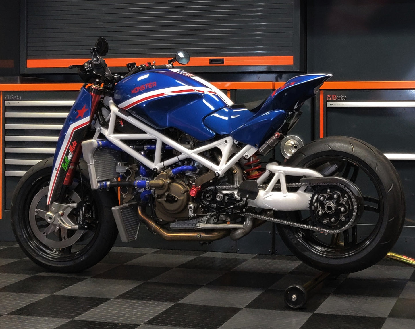 2007 Ducati Monster S4RS Captain America Paolo Tex BellissiMoto Custom