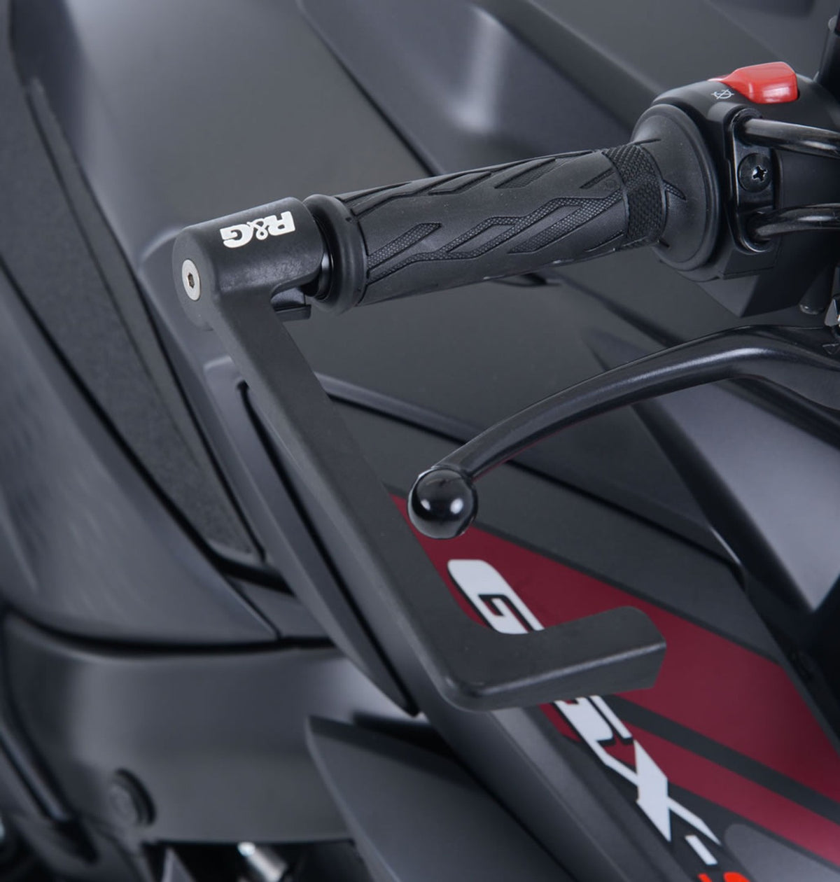 R&G Racing Moulded Lever Guard for Yamaha YZF-R6 '17-'22, Suzuki GSX-S750 '17-'22, Triumph Street Triple 765 RS/R/S '17-'22, Aprilia Tuono 600 '21-'22, Honda MSX125 (Grom) '13-'22