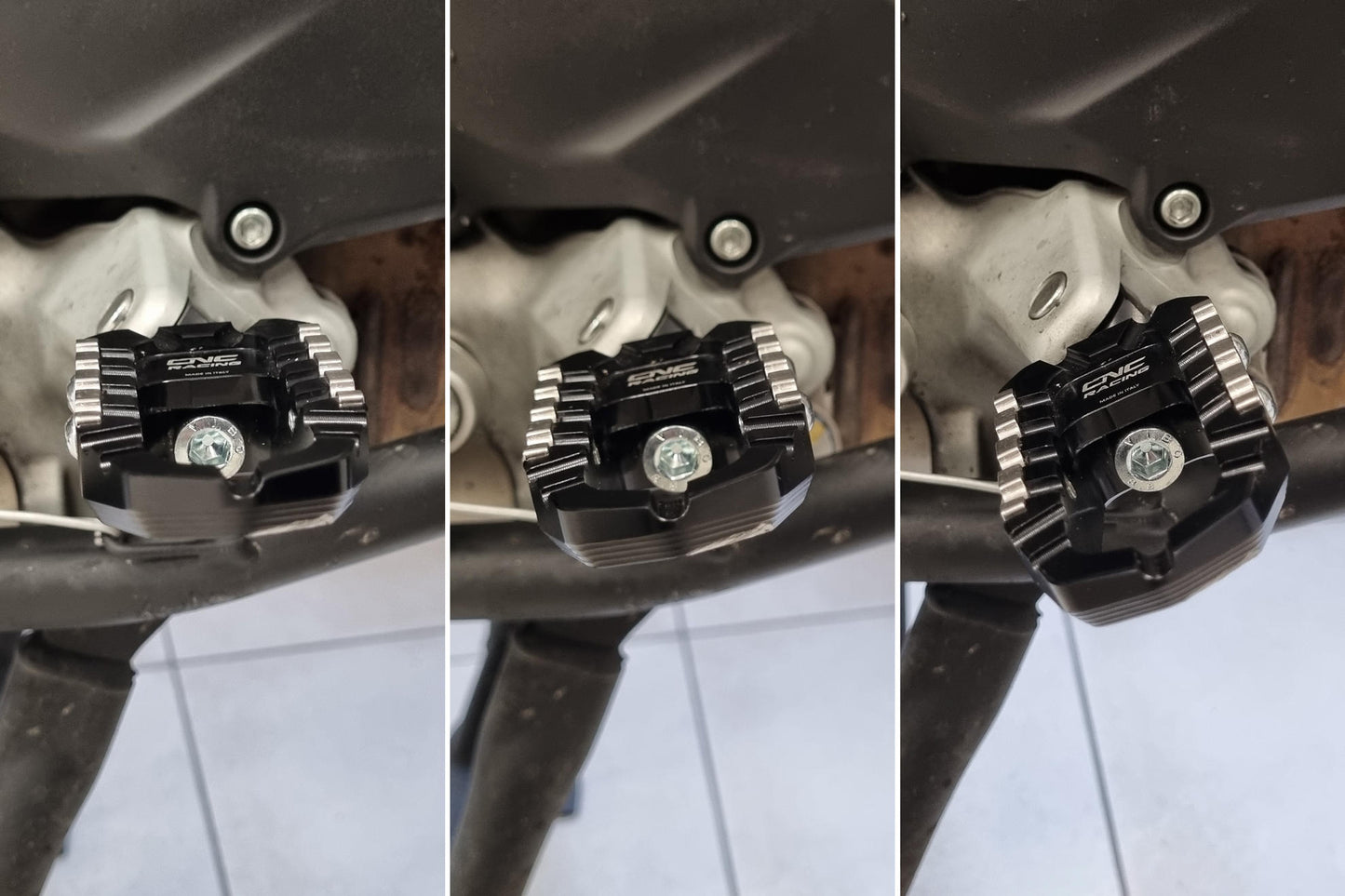 CNC Racing Advanced Adjustable Footpeg DRIVER Adapters For Touring Footpegs - Ducati Hypermotard 698 Mono