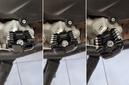 CNC Racing Advanced Adjustable Footpeg PASSENGER Adapters For Touring and Easy Touring Footpegs
