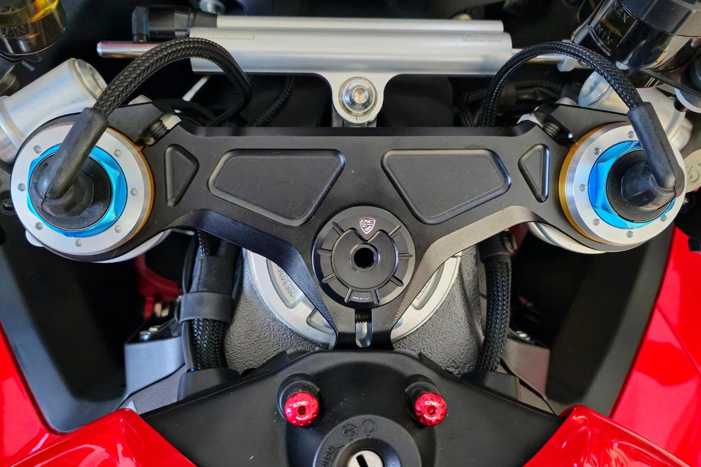 CNC Racing Steering Head Nut Cap for the Ducati Panigale V4 / Streetfighter V4