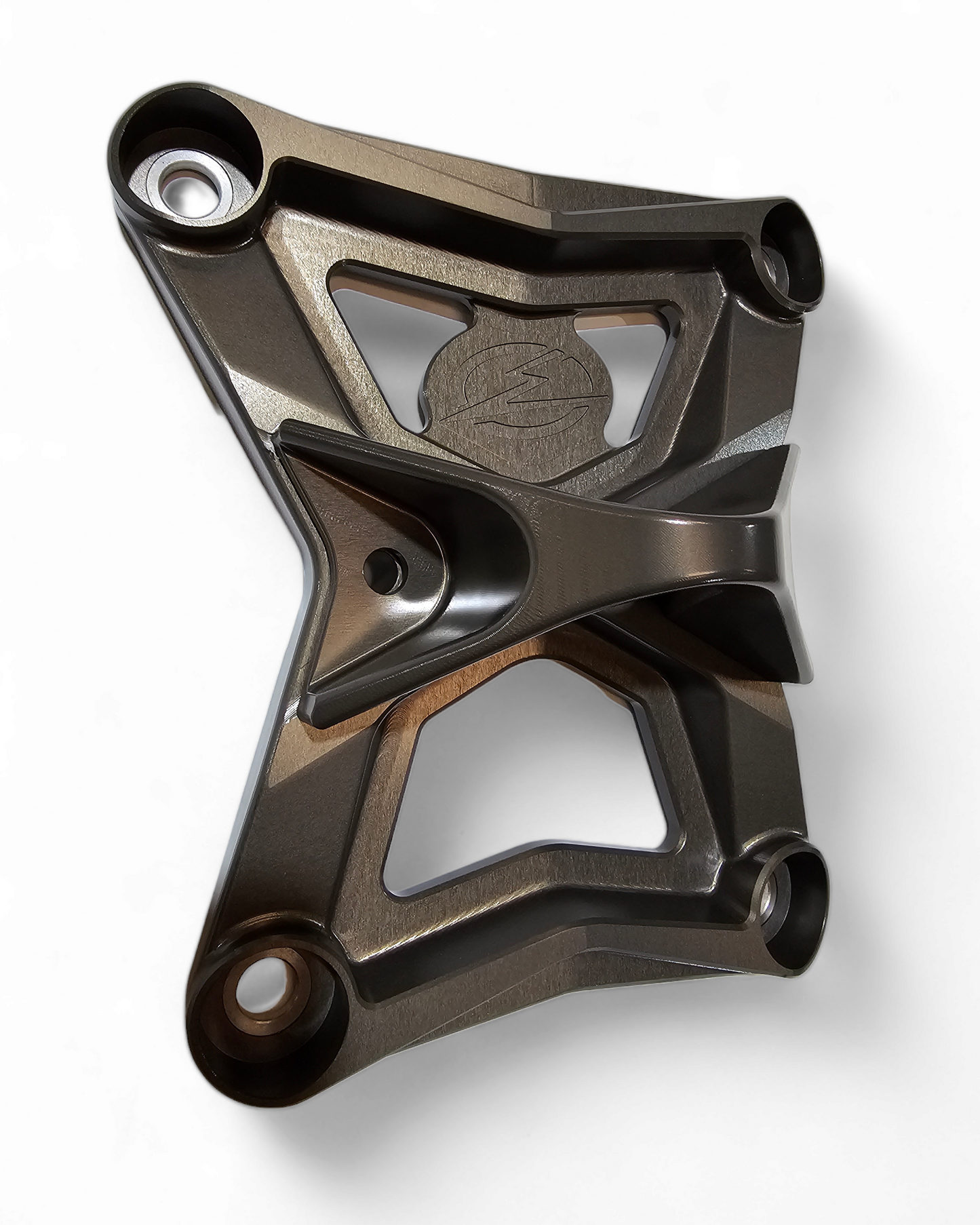 Polaris RZR Pro XP gunmetal radius rod plate showing heim joint and rod bolt protection