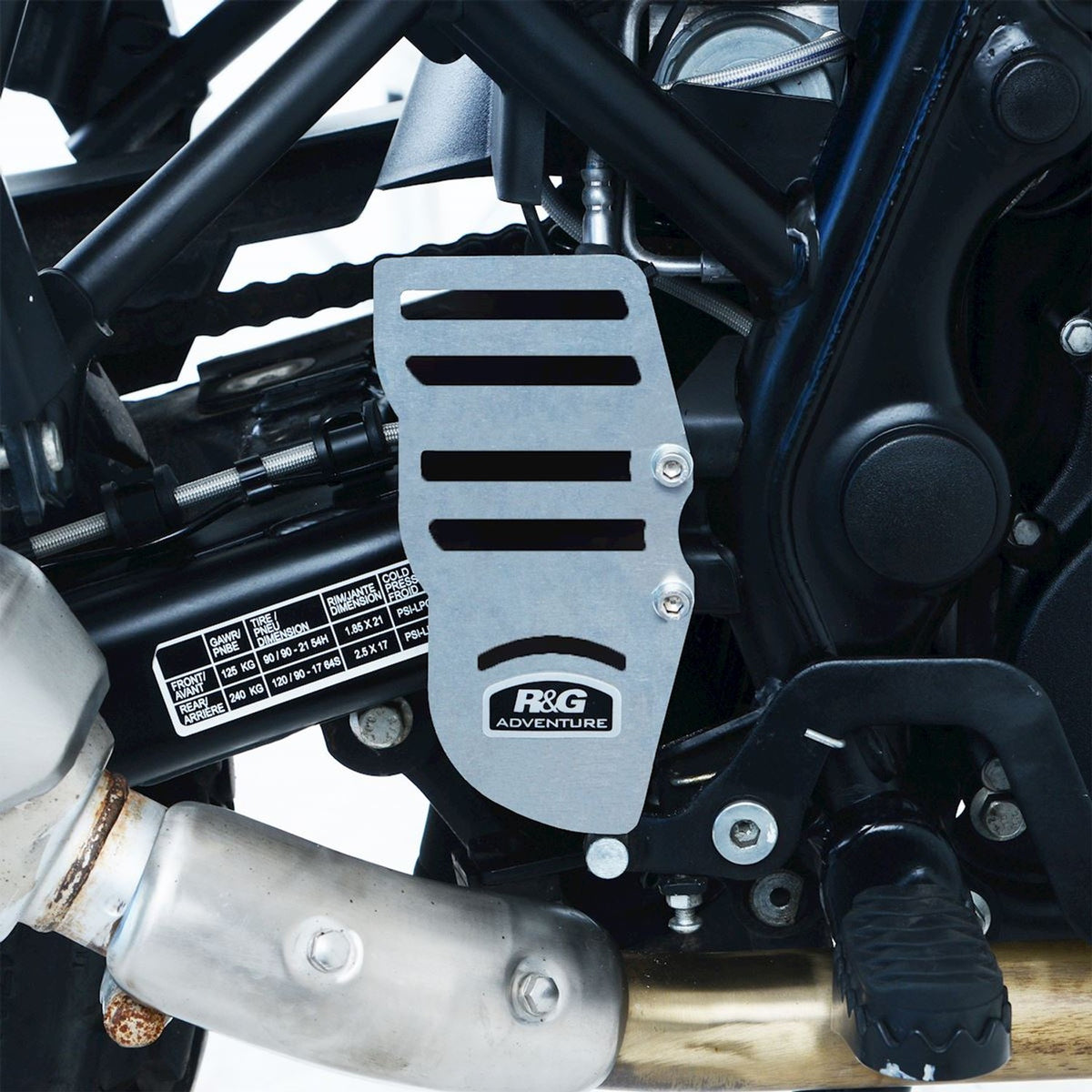 R&G Racing Rear Brake Reservoir Protector (Silver) for Royal Enfield Himalayan '17-'21
