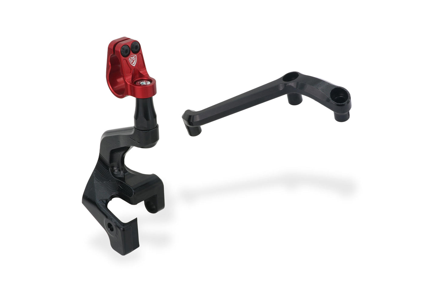 CNC Racing Steering Damper Mount kit for Ducati Multistrada V4 Pikes Peak / RS with OE Handlebar Clamp / Riser