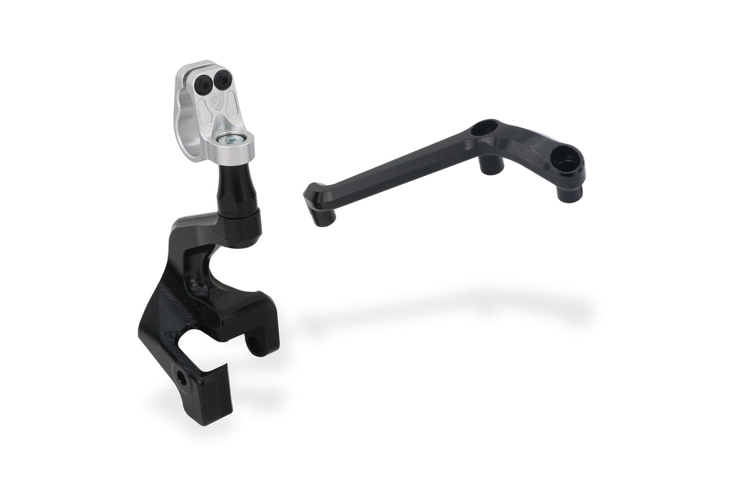 CNC Racing Steering Damper Mount kit for Ducati Multistrada V4 Pikes Peak / RS with CNC Racing Handlebar Clamp RM251